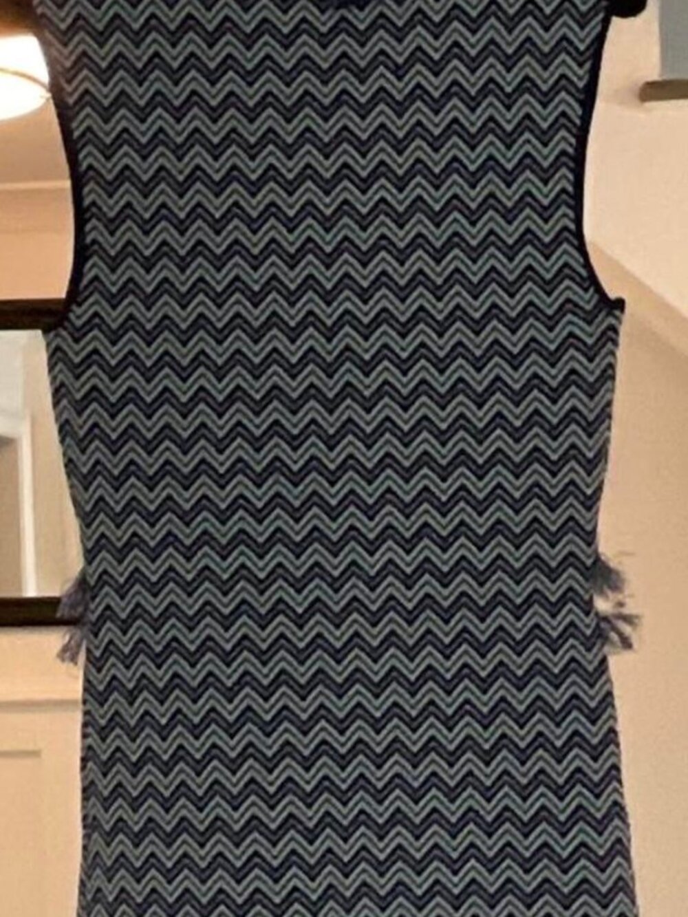 Ronny Kobo 'Tyanna Chevron Print Fringe Bodycon Dress', Size M, Stylish, Flirty - Picture 5 of 6